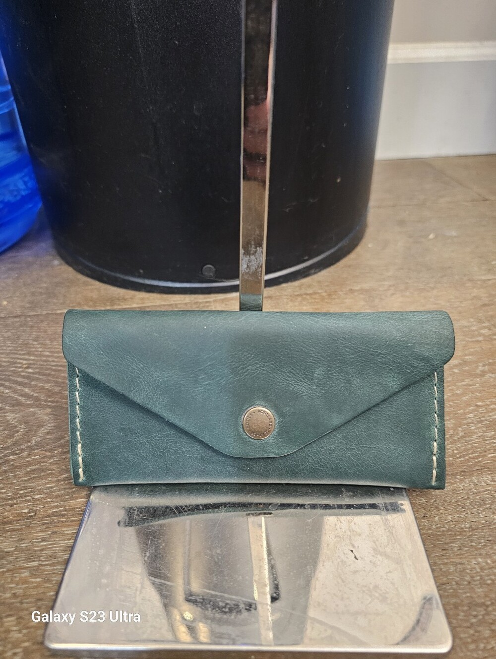Portland Leather Goods Green Leather Wallet